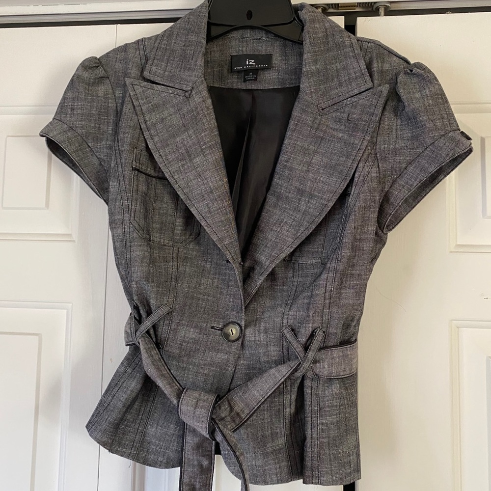 IZ Byer Women’s California tweed  blazer & skirt set Black White M